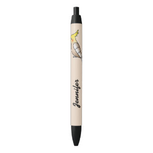 Bolígrafo De Tinta Negra Loro Cinnamon Cartoon Adorable Loro Con Nombre