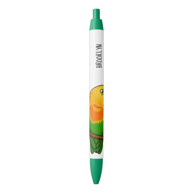 Bolígrafo De Tinta Negra Loro personalizado (Frente vertical)