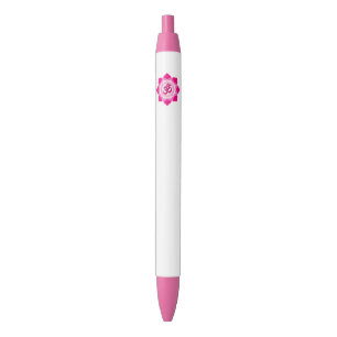 Bolígrafo De Tinta Negra Loto rosa