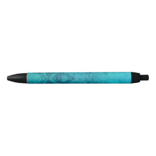 Bolígrafo De Tinta Negra Loto texturizado azul