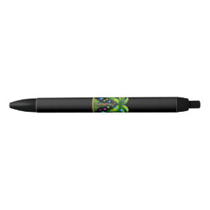 Bolígrafo De Tinta Negra Luces de árbol de palma de Navidad hawaiano tropic