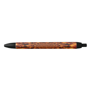 Bolígrafo De Tinta Negra Luces esparcantes de oro