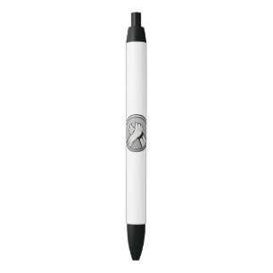 Bolígrafo De Tinta Negra Lucha de brazos Plata