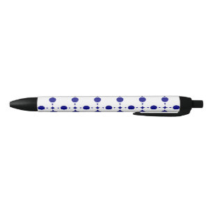 Bolígrafo De Tinta Negra Lunares Azules Marinos, Patrón de Lunares, Puntos