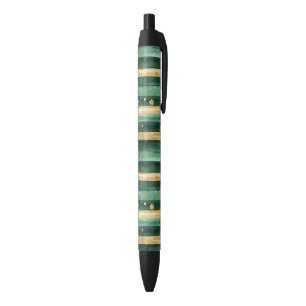 Bolígrafo De Tinta Negra Lunares del Día de San Patricio de trébol de oro v