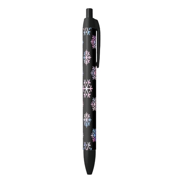 Bolígrafo De Tinta Negra Luxury Holographic Snowflake Christmas Collection (Parte inferior (Vertical))