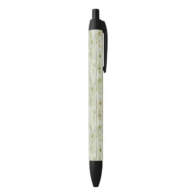 Bolígrafo De Tinta Negra Madera Verde Falsa (Parte inferior (Vertical))