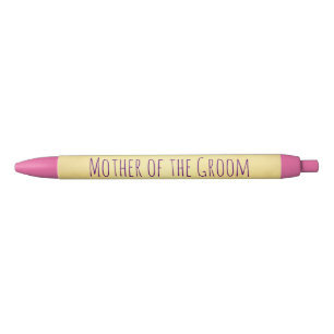 Bolígrafo De Tinta Negra Madre rosa y de oro del Groom