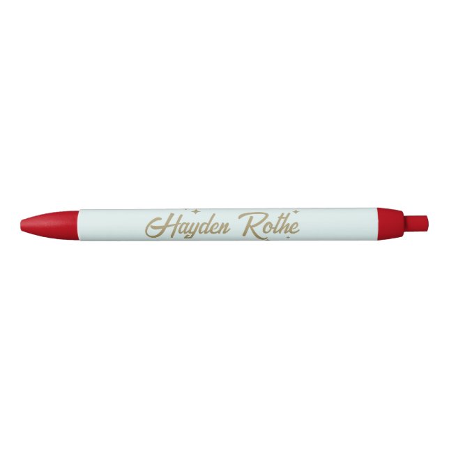 Bolígrafo De Tinta Negra Maestra azul Cute Retro Pastel (Anverso)