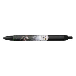 Bolígrafo De Tinta Negra Majestuoso búho de invierno