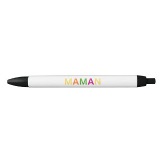 Bolígrafo De Tinta Negra "MAMAN" Cute Pastel Colorful Pen