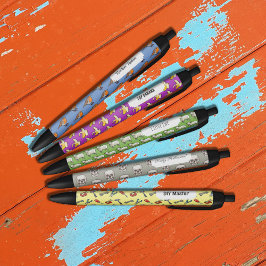 Bolígrafo De Tinta Negra Manada Del Patrón De Arte De Pixel De Oveja Blanca