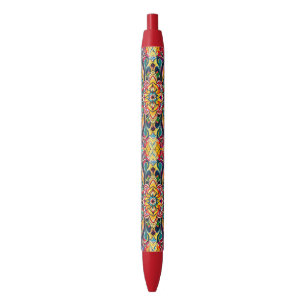 Bolígrafo De Tinta Negra Mandalas Sinfonía de Color – Floral Psicodélico Au