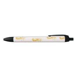Bolígrafo De Tinta Negra Manzanas tropicales Rubor Gold
