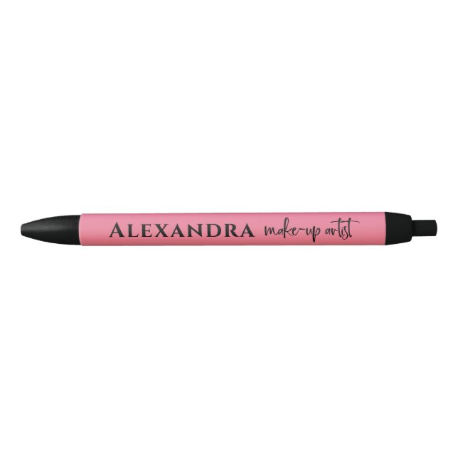 Bolígrafo De Tinta Negra Maqueta de Ombre Rosa (Anverso)
