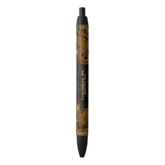 Bolígrafo De Tinta Negra Maquinaria de vapor (cobre)