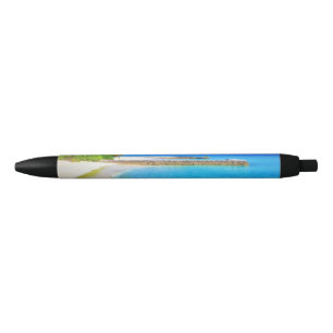 Bolígrafo De Tinta Negra Mar de arena tropical oceánica de verano