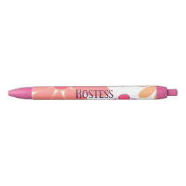 Bolígrafo De Tinta Negra Maravillosa Hostess Pink Floral