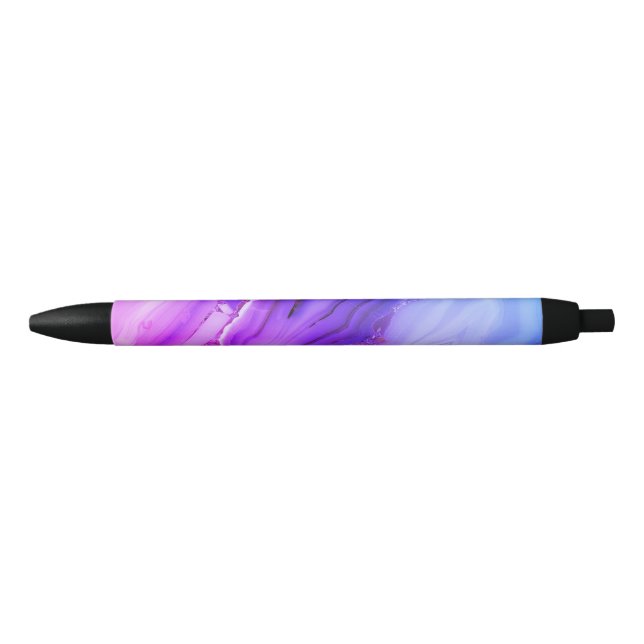 Bolígrafo De Tinta Negra Marble púrpura exótico (Anverso)