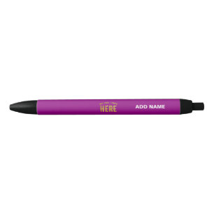 BOLÍGRAFO DE TINTA NEGRA MARCA MORADA VERIFICADA MODERNA PERSONALIZABLE CON