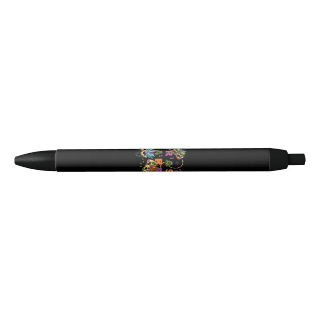 Bolígrafo De Tinta Negra Mardi Gras moderno (Anverso)