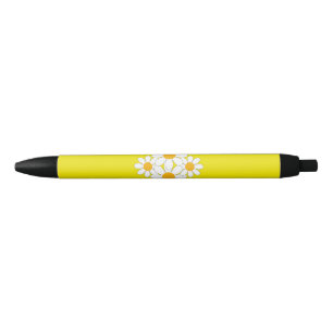 Bolígrafo De Tinta Negra Margarita Brillante y Audaz