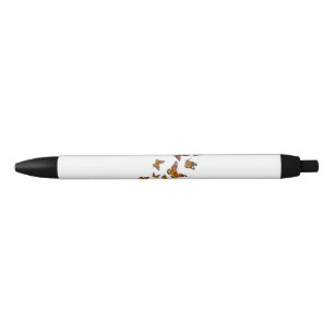 Bolígrafo De Tinta Negra Mariposas voladoras - Butterfly Lover Gardener Ent