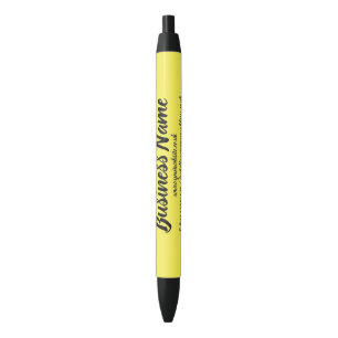 Bolígrafo De Tinta Negra Marketing comercial amarillo personalizado