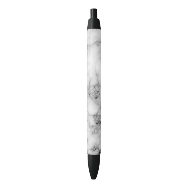 Bolígrafo De Tinta Negra Mármol (Frente vertical)