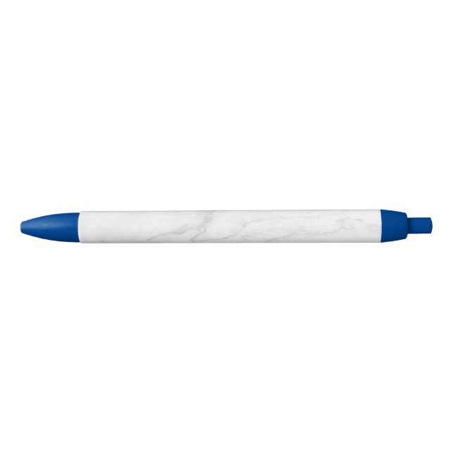 Bolígrafo De Tinta Negra Mármol Blanco (Anverso)