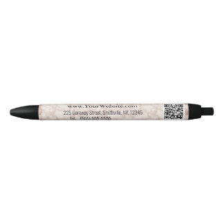 Bolígrafo De Tinta Negra Mármol marrón rústico