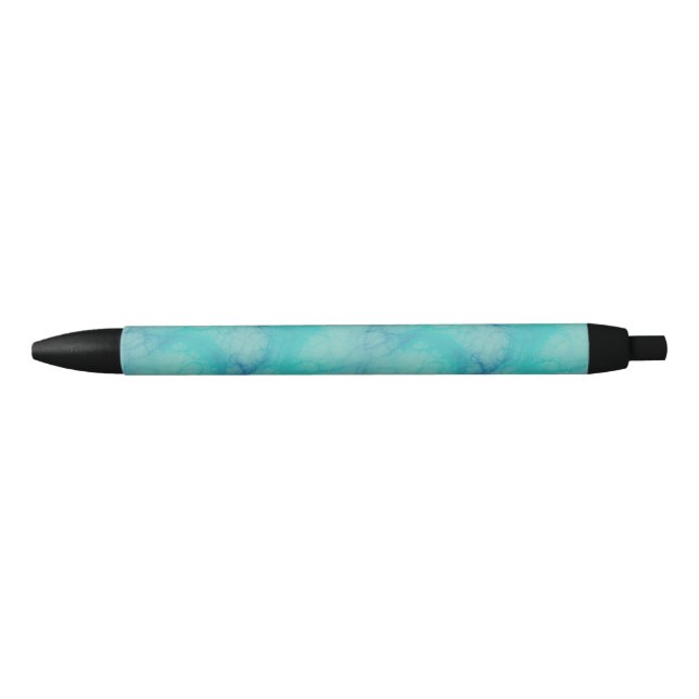 Bolígrafo De Tinta Negra Mármol turquesa (Anverso)