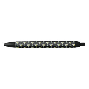 Bolígrafo De Tinta Negra Martini Cocktail Pattern
