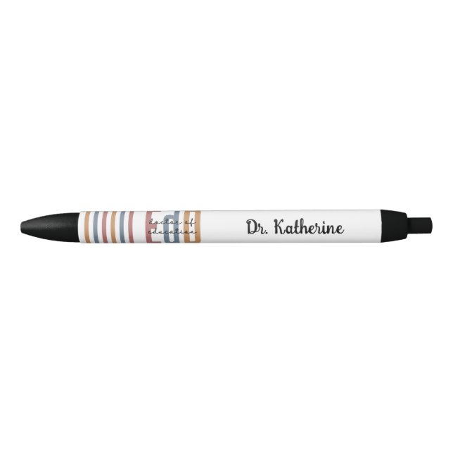 Bolígrafo De Tinta Negra Médico De Educación Personalizada (Anverso)