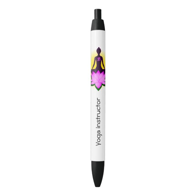 Bolígrafo De Tinta Negra Meditación de la yoga (Frente vertical)