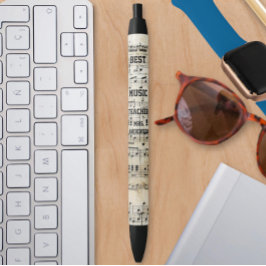 Bolígrafo De Tinta Negra Mejores notas musicales del profesor de música