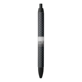 Bolígrafo De Tinta Negra Metal oscuro rayado de acero
