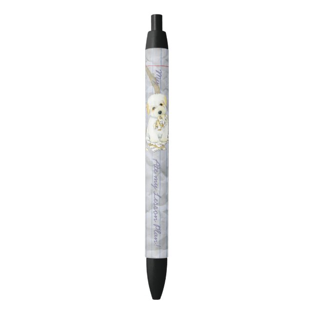 Bolígrafo De Tinta Negra Mi plan de clases de algodón (Frente vertical)