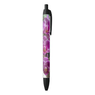 Bolígrafo De Tinta Negra Mini Falaenopsis Sogo Vivien Flor Orquídea Púrpura