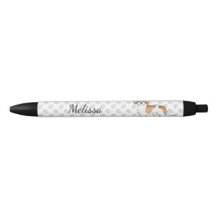 Bolígrafo De Tinta Negra Mini Goldendoodle Cartoon de albaricoque & nombre