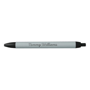 Bolígrafo De Tinta Negra Minimalista Dusty Blue Profesional Simple