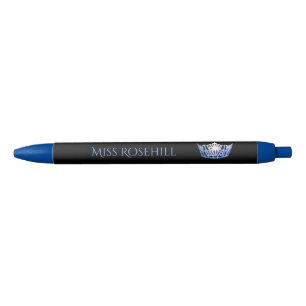 Bolígrafo De Tinta Negra Miss America Blue Crown Ink Pen Personalizado