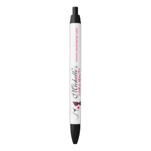 Bolígrafo De Tinta Negra Moda Retro Negro Pink Polka Punto Gafas de sol Bel