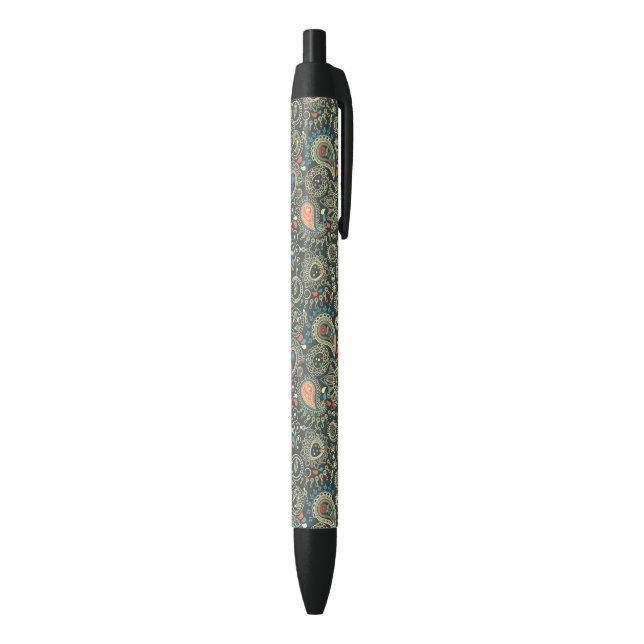 Bolígrafo De Tinta Negra Modelo 3 de Paisley (Parte inferior (Vertical))