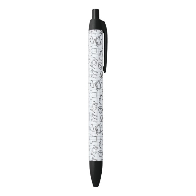 Bolígrafo De Tinta Negra Modelo 4 de la cocina (Parte inferior (Vertical))