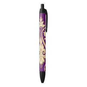 Bolígrafo De Tinta Negra Modelo 4 del damasco