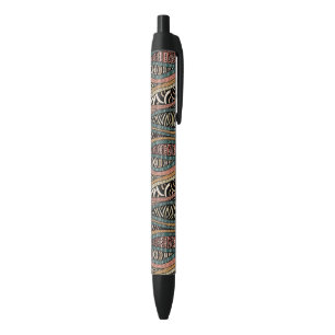 Bolígrafo De Tinta Negra Modelo abstracto en estilo étnico