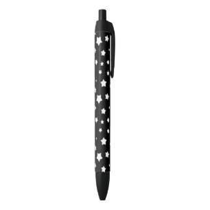 Bolígrafo De Tinta Negra Modelo de estrellas blanco y negro