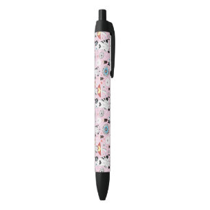 Bolígrafo De Tinta Negra modelo de gatos y de flores