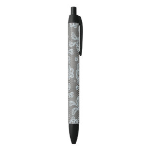 Bolígrafo De Tinta Negra Modelo del cordón, vintage 6 de la flor